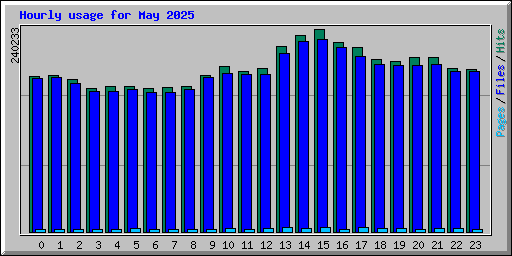 Hourly usage for May 2025